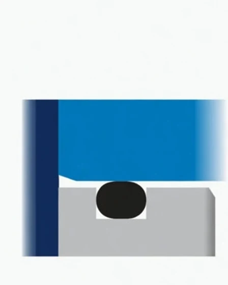 Male gland seal diagram: O-Ring in a groove on the piston OD